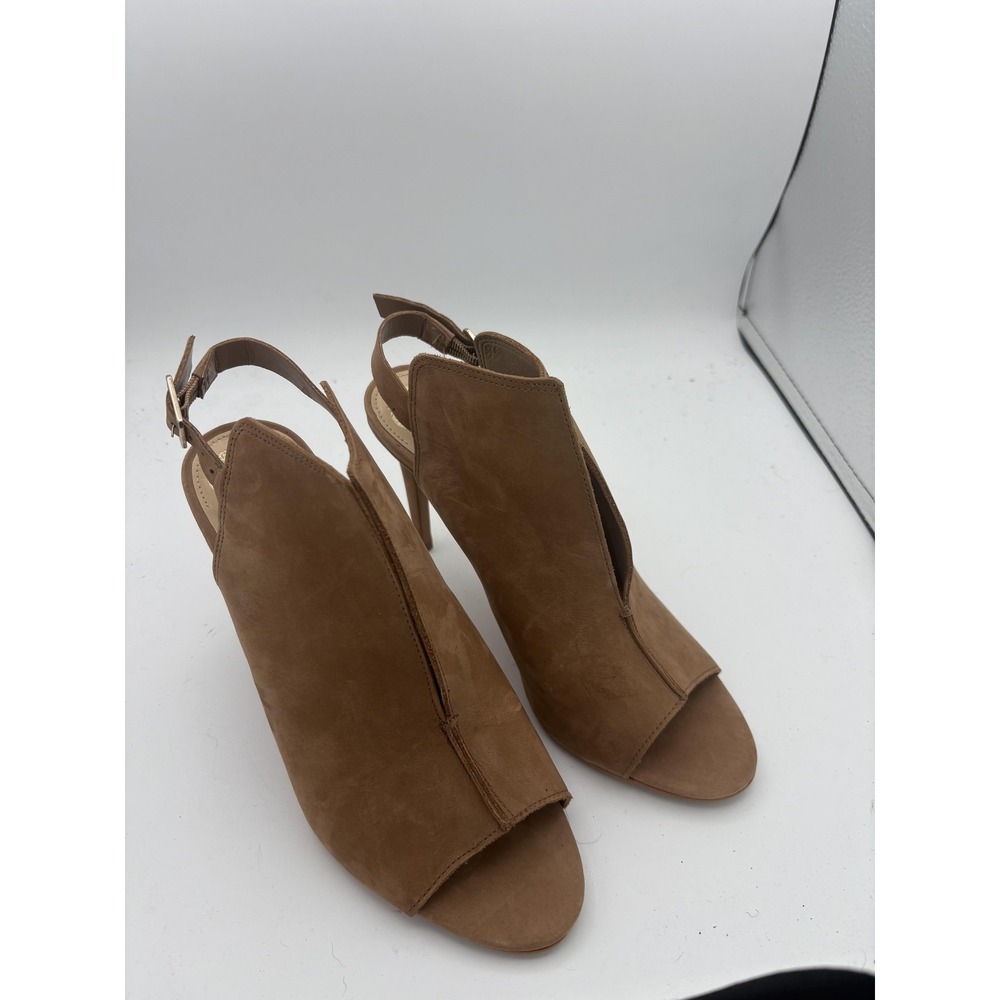 Vince Camuto Shoes Womens Size 8 Brown Suede Slingback Peep Toe Stiletto Heels